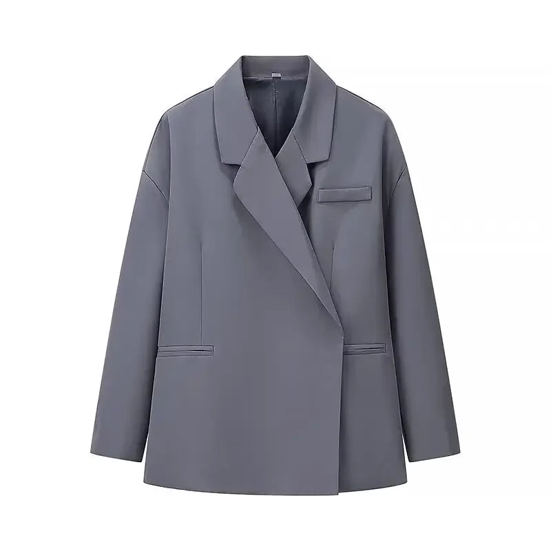 Blazer Feminino Alfaiataria Cinza Manuela - ZARIF