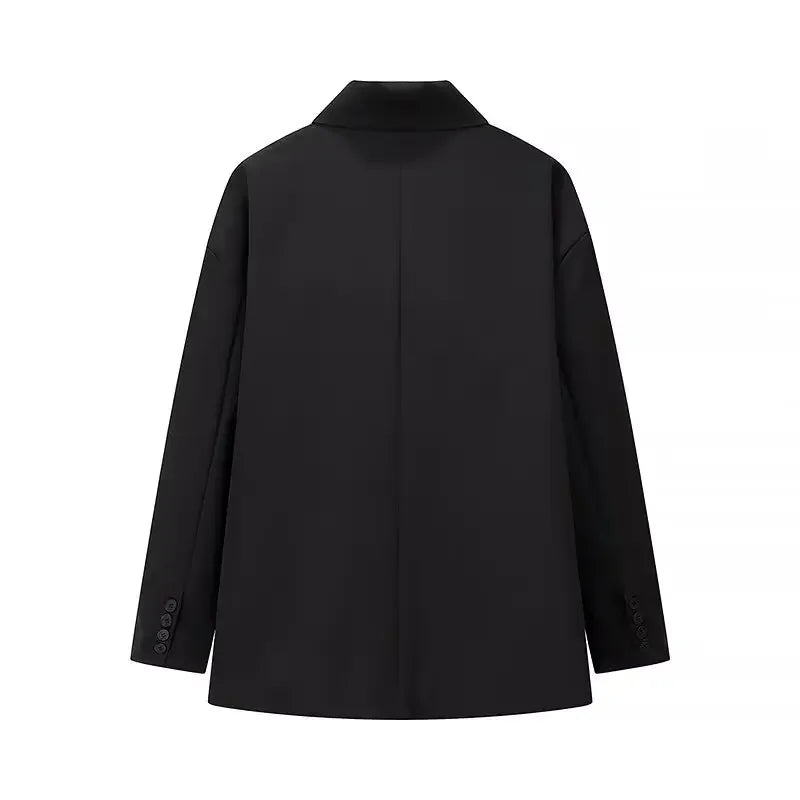 Blazer Feminino Alfaiataria Preto Manuela - ZARIF, vista traseira