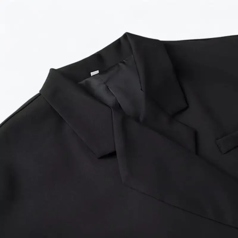 Blazer Feminino Alfaiataria Preto Manuela - ZARIF, zoom na gola