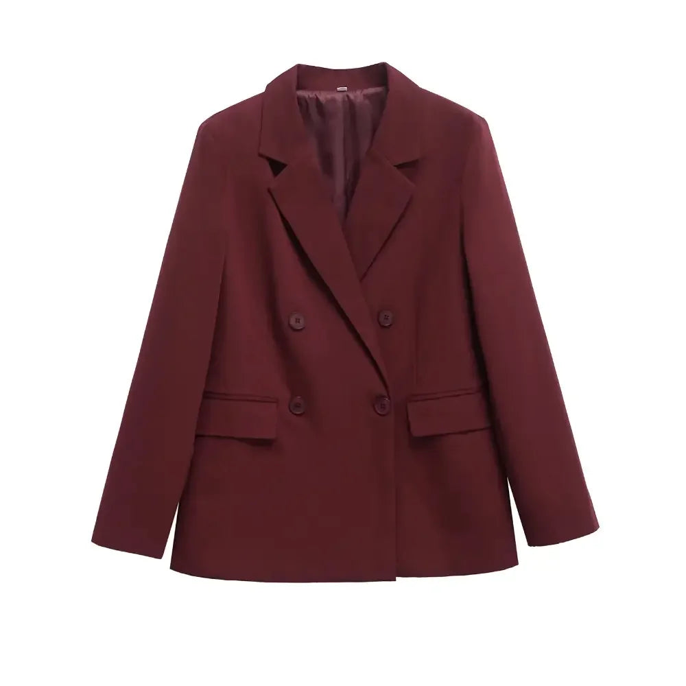 Blazer Feminino Alfaiataria Vermelho Eloá - ZARIF