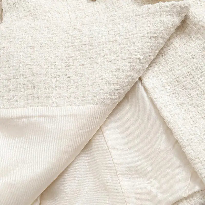 Blazer Feminino Tweed Branco Carolina
