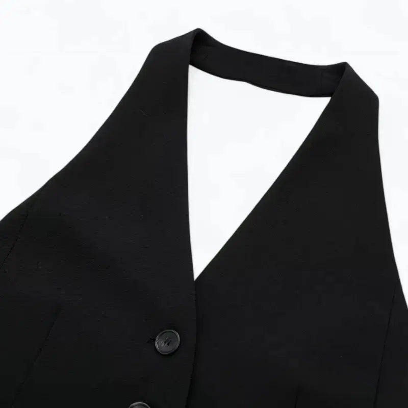 Colete Alfaiataria Feminino Preto Zarifa - ZARIF, zoom na gola