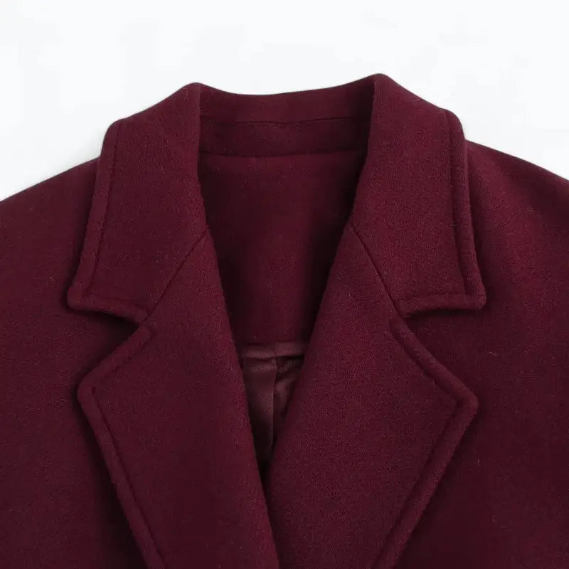 Sobretudo Feminino Longo Vermelho Eleanor