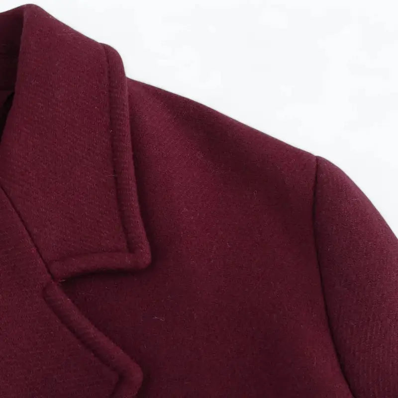 Sobretudo Feminino Longo Vermelho Eleanor