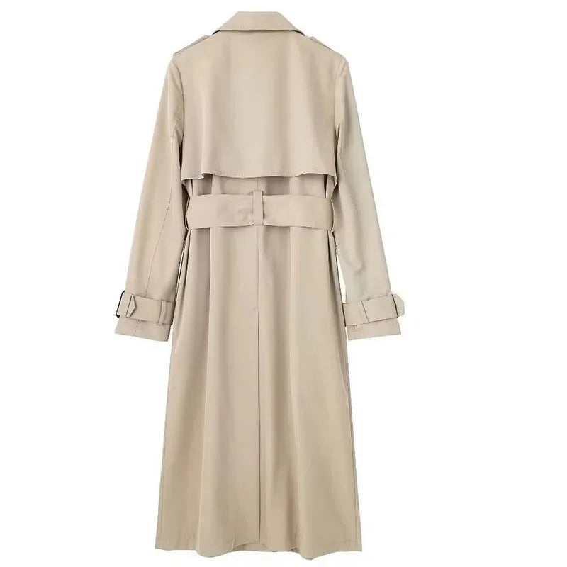 Trench Coat Feminino Longo Bege Natália - ZARIF, vista traseira