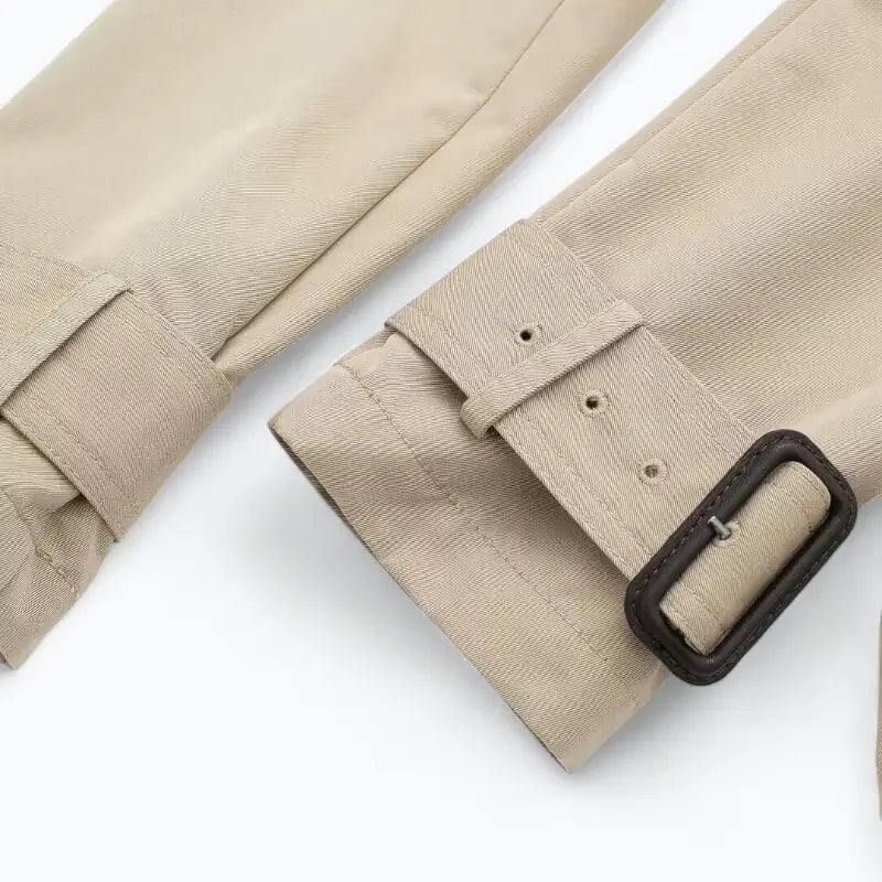 Trench Coat Feminino Longo Bege Natália - ZARIF, zoom no punho da manga