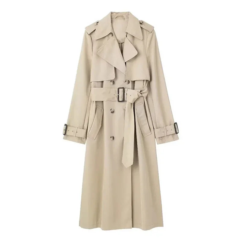 Trench Coat Feminino Longo Bege Natália - ZARIF