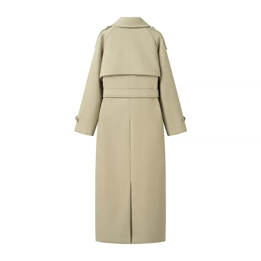 Trench Coat Feminino Longo Caquí Stella - ZARIF, vista traseira