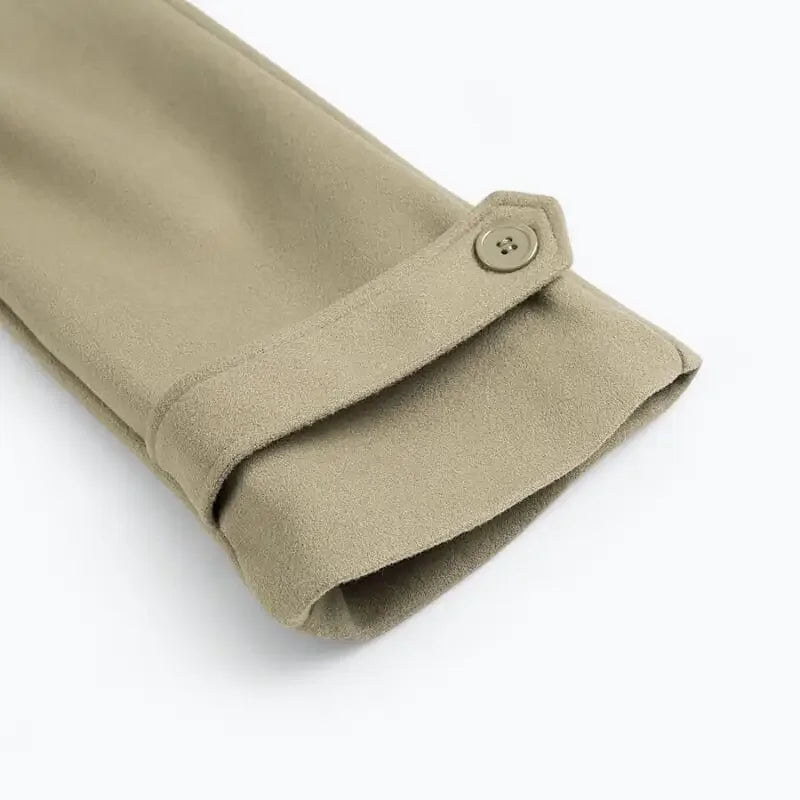 Trench Coat Feminino Longo Caquí Stella - ZARIF, zoom no punho da manga