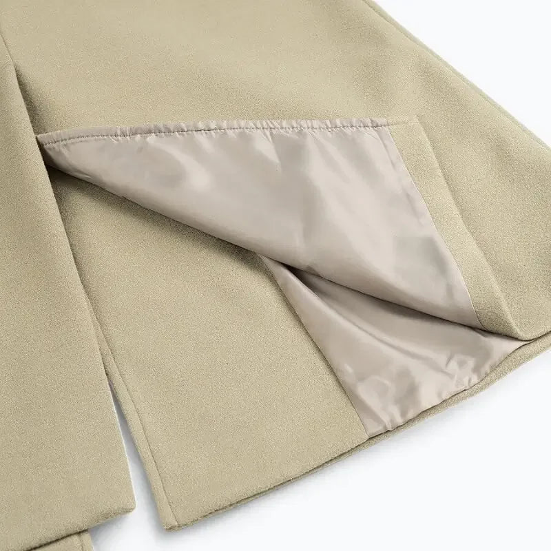 Trench Coat Feminino Longo Caquí Stella - ZARIF, zoom na parte inferior traseira