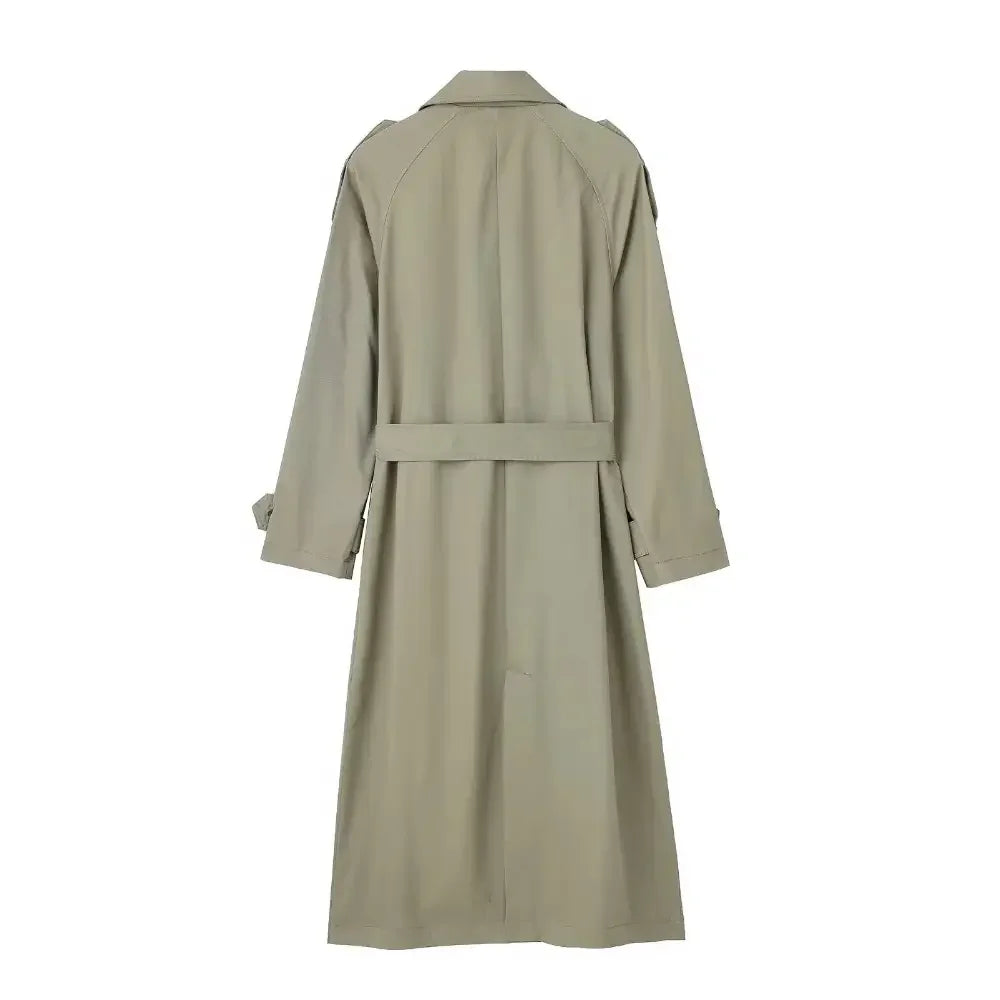 Trench Coat Feminino Verde Eloise - ZARIF, vista traseira