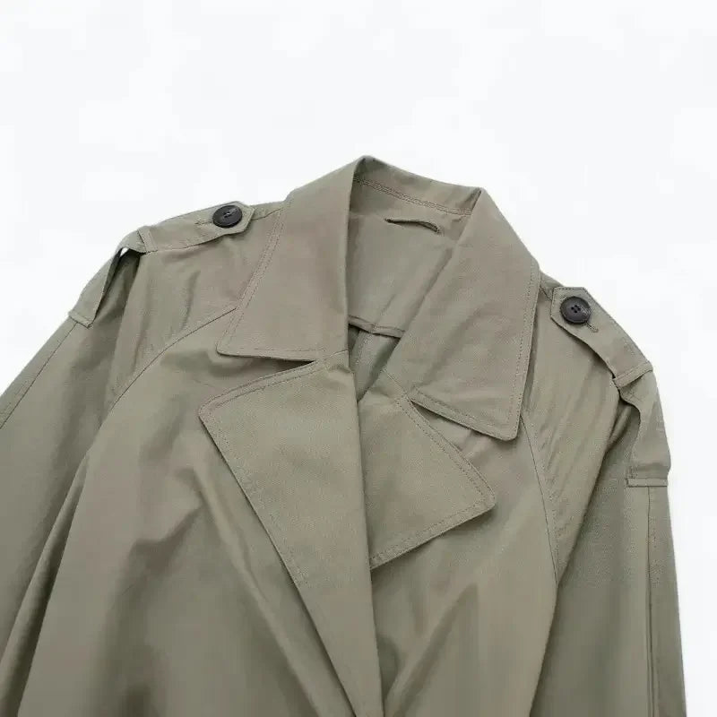 Trench Coat Feminino Verde Eloise - ZARIF, zoom na parte superior frontal